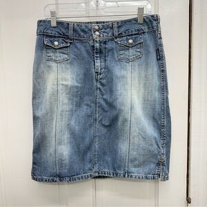 Silver Jeans Blue Knee-Length Denim Pencil Skirt‎ women's 30
